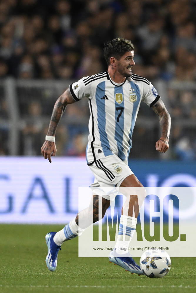 Rodrigo De Paul of Argentina during the FIFA World Cup, WM, Weltmeisterschaft, Fussball 2026 Qualifier match between Argentina and Paraguay at Estadio Mas Monumental Antonio Vespucio Liberti on October 12, 2023 in Buenos Aires, Arg Argentina v Paraguay : FIFA World Cup 2026 Qualifier match