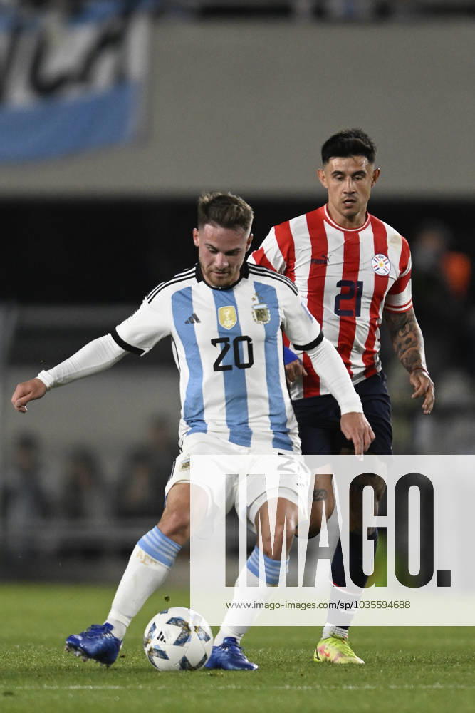 Alexis Mac Allister of Argentina, Liverpool FC during the FIFA World Cup, WM, Weltmeisterschaft, Fussball 2026 Qualifier match between Argentina and Paraguay at Estadio Mas Monumental Antonio Vespucio Liberti on October 12, 2023 in Buenos Aires, Arg Argentina v Paraguay : FIFA World Cup 2026 Qualifier match