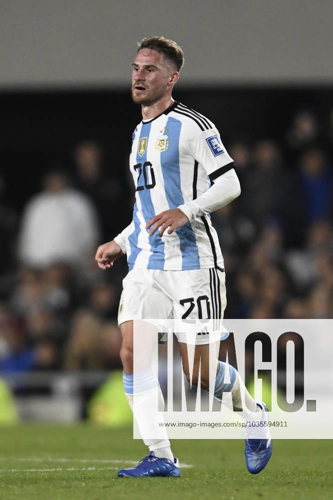 Alexis Mac Allister of Argentina during the FIFA World Cup, WM, Weltmeisterschaft, Fussball 2026 Qualifier match between Argentina and Paraguay at Estadio Mas Monumental Antonio Vespucio Liberti on October 12, 2023 in Buenos Aires, Arg Argentina v Paraguay : FIFA World Cup 2026 Qualifier match