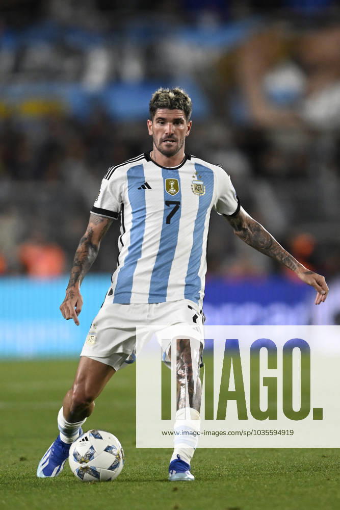 Rodrigo De Paul of Argentina during the FIFA World Cup, WM, Weltmeisterschaft, Fussball 2026 Qualifier match between Argentina and Paraguay at Estadio Mas Monumental Antonio Vespucio Liberti on October 12, 2023 in Buenos Aires, Arg Argentina v Paraguay : FIFA World Cup 2026 Qualifier match