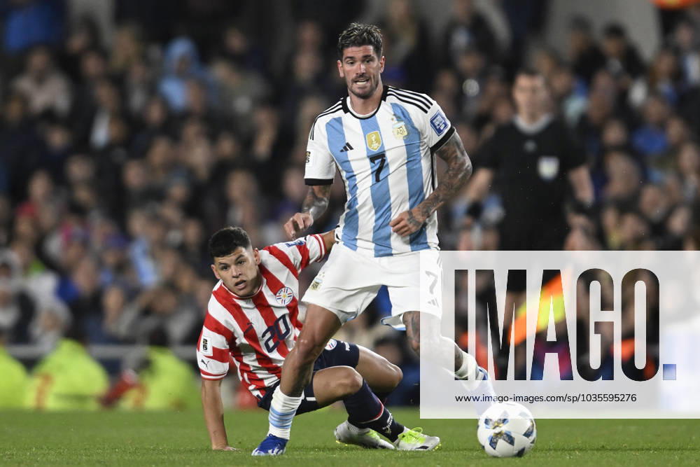 Rodrigo De Paul of Argentina during the FIFA World Cup, WM, Weltmeisterschaft, Fussball 2026 Qualifier match between Argentina and Paraguay at Estadio Mas Monumental Antonio Vespucio Liberti on October 12, 2023 in Buenos Aires, Arg Argentina v Paraguay : FIFA World Cup 2026 Qualifier match