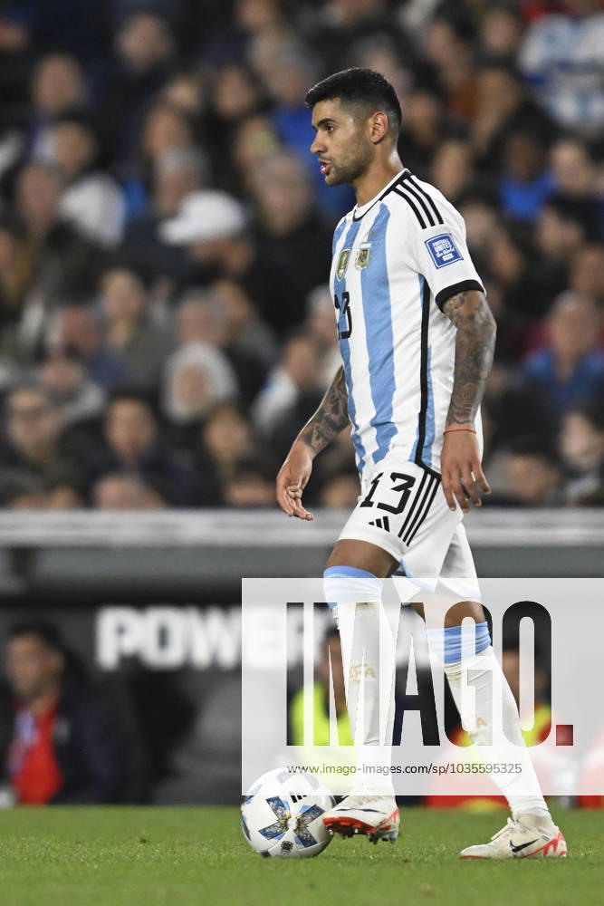 Cristian Romero of Argentina during the FIFA World Cup, WM, Weltmeisterschaft, Fussball 2026 Qualifier match between Argentina and Paraguay at Estadio Mas Monumental Antonio Vespucio Liberti on October 12, 2023 in Buenos Aires, Arg Argentina v Paraguay : FIFA World Cup 2026 Qualifier match
