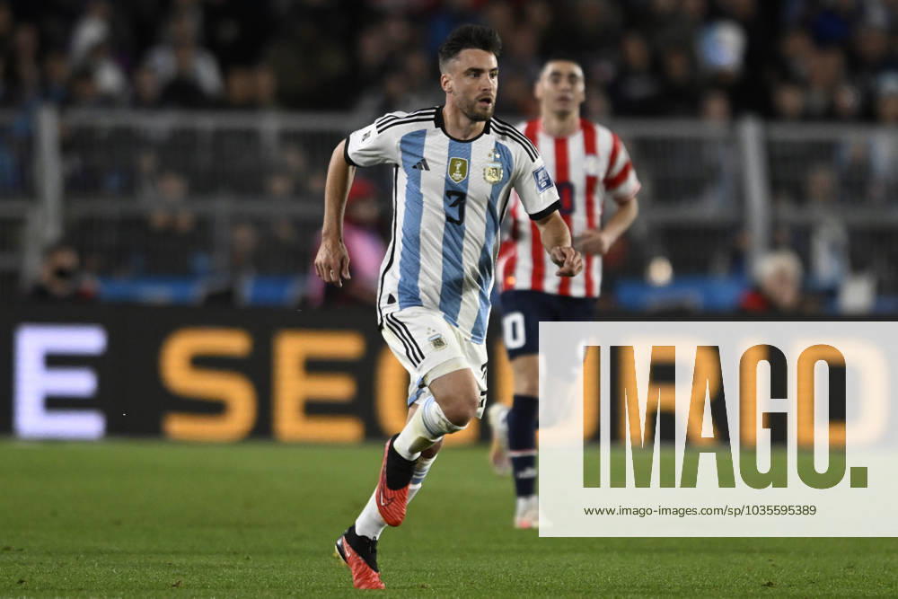 Nicolas Tagliafico during the FIFA World Cup, WM, Weltmeisterschaft, Fussball 2026 Qualifier match between Argentina and Paraguay at Estadio Mas Monumental Antonio Vespucio Liberti on October 12, 2023 in Buenos Aires, Arg Argentina v Paraguay : FIFA World Cup 2026 Qualifier match