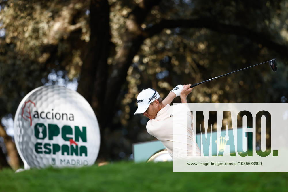Sebastian Soderberg of Switzerland in action during Acciona Open de Espana, Round 4, Golf tournament celebrated at Club de Campo on October 15, 2023, in Madrid, Spain. MADRID SPAIN - ZUMAa181 20231015_zaa_a181_039