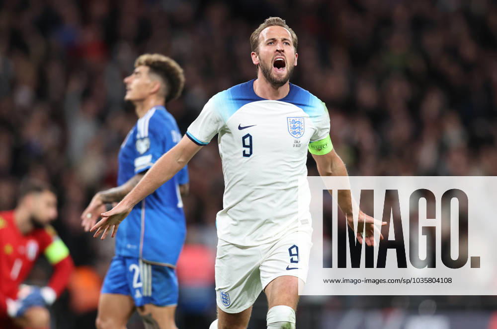 London, England, 17th October 2023. Harry Kane of England celebrates after scoring to make it 3-1 during the UEFA European Championship, EM, Europameisterschaft Qualifying match at Wembley Stadium, London. Picture credit should read: David Klein Sportimage . SPI-2649-0115