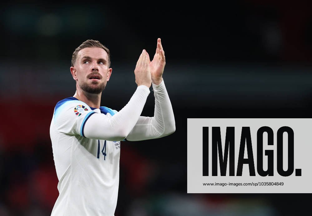 London, England, 17th October 2023. Jordan Henderson of England applauds the fans after the UEFA European Championship, EM, Europameisterschaft Qualifying match at Wembley Stadium, London. Picture credit should read: David Klein Sportimage . SPI-2649-0136