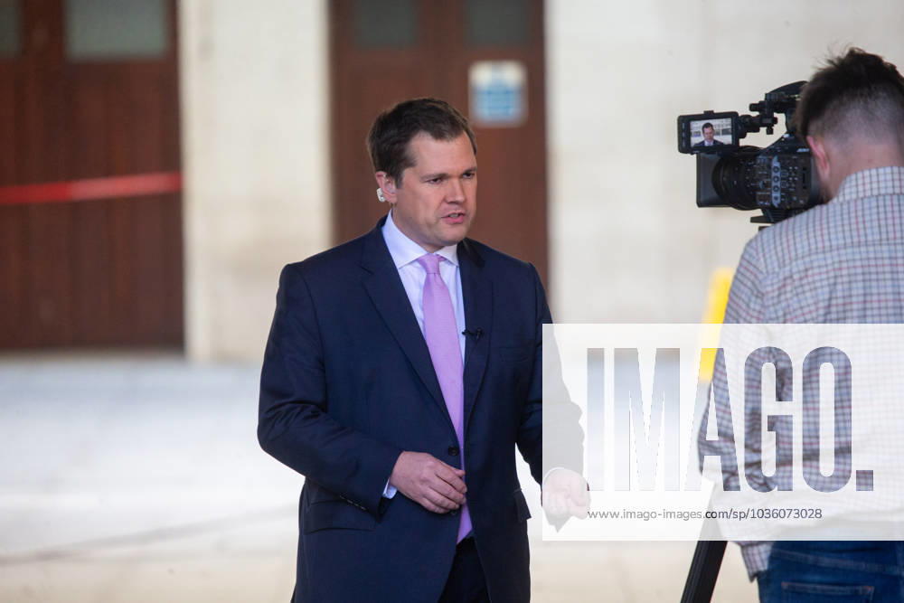 Minister for Immigration ROBERT JENRICK is seen outside BBC as he appears on Sunday With Laura Kuenssberg. London United Kingdom - ZUMAs262 20231022_zip_s262_023