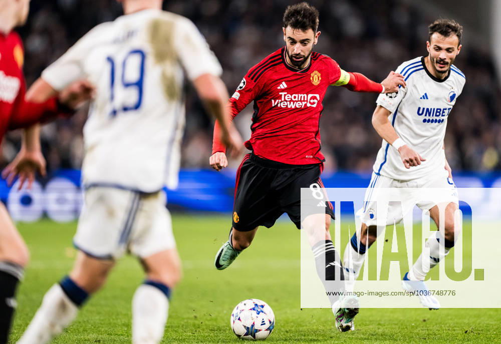 Bruno Fernandes of Manchester United, ManU during the UEFA Champions League football match between FC Copenhagen and Manchester United on November 8, 2023 in Copenhagen. Photo: Petter Arvidson BILDBYRAN kod PA PA0685 fotboll football soccer fotball champions league fc copenhagen manchester united bbeng