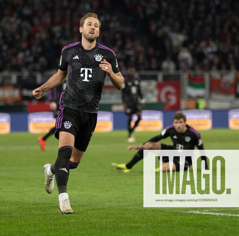 Harry Kane (FC Bayern Muenchen, 9). GER, FC Augsburg gegen FC Bayern Muenchen, Fussball, Bundesliga, 19. Spieltag, Spielzeit 2023 2024, 27.01.2024. . GER, FC Augsburg gegen FC Bayern Muenchen, Fussball, Bundesliga, 19. Spieltag, Spielzeit 2023 2024, 27.01.2024. Augsburg