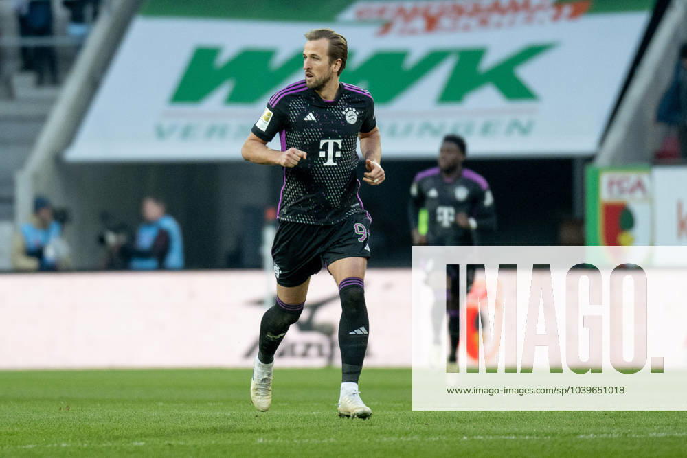 Harry Kane (FC Bayern Muenchen, 9). GER, FC Augsburg gegen FC Bayern Muenchen, Fussball, Bundesliga, 19. Spieltag, Spielzeit 2023 2024, 27.01.2024. . GER, FC Augsburg gegen FC Bayern Muenchen, Fussball, Bundesliga, 19. Spieltag, Spielzeit 2023 2024, 27.01.2024. Augsburg