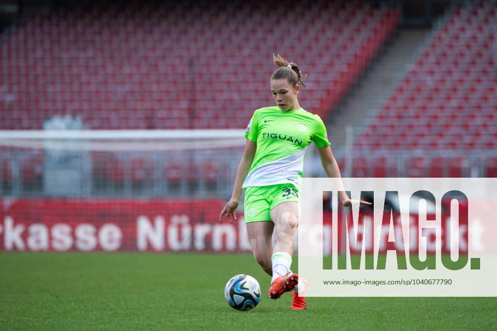 GER, FC Nuernberg vs VfL Wolfsburg, Fussball Google Pixel Frauen Bundesliga, 14. Spieltag, Saison 2023 2024, 17.02.2024 DFB regulations prohibit any use of photographs as image sequences and or quasi-video GER, FC Nuernberg vs VfL Wolfsburg, Fussball Google Pixel Frauen Bundesliga, 14. Spieltag, Saison 2023 2024, 17.02.2024 Nuernberg
