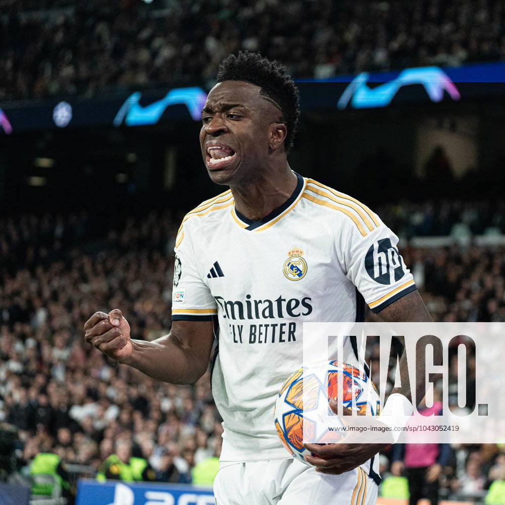 Real Madrid CF v RB Leipzig - Champions League MADRID, SPAIN, MARCH 6: Vinicius Jr of Real Madrid CF during the 2st leg Champions League round of 16 match between Real Madrid CF and RB Leipzig at Estadio Santiago Bernabeu on March 06, 2024 in Madrid, Spain. Madrid Santiago Bernabeu Madrid Spain