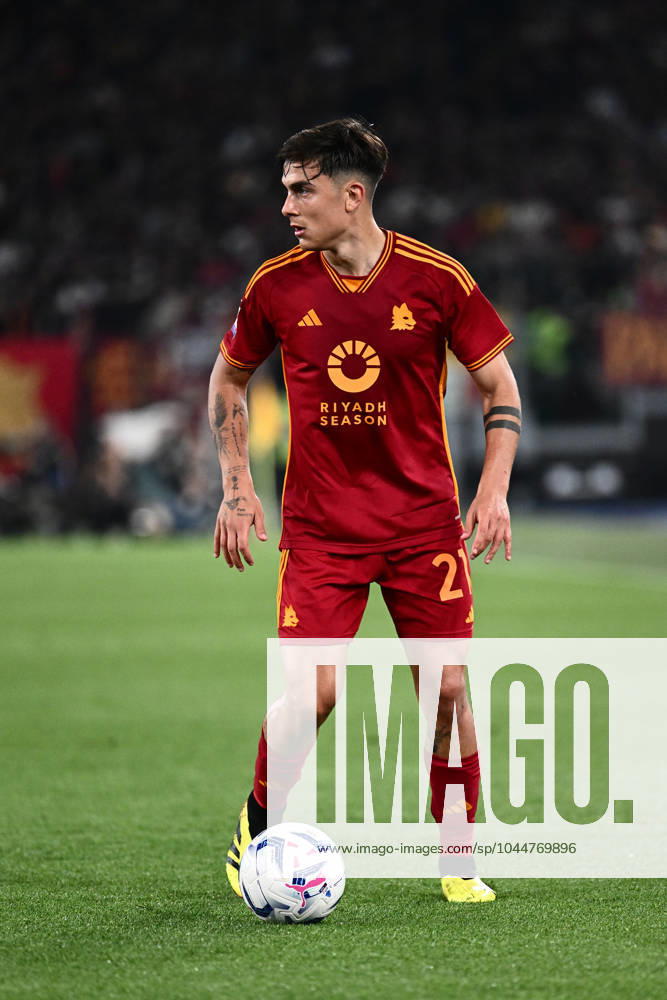 Paulo Dybala of AS Roma in action during the Serie A match between AS Roma and Juventus FC at Stadio Olimpico Rome Italy on 05 May 2024. Rome Stadio Olimpico Rome Italy