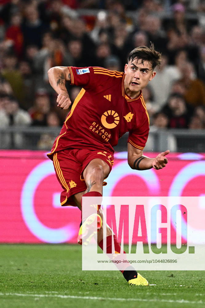 Paulo Dybala of AS Roma in action during the Serie A match between AS Roma and Juventus FC at Stadio Olimpico Rome Italy on 05 May 2024. Rome Stadio Olimpico Rome Italy