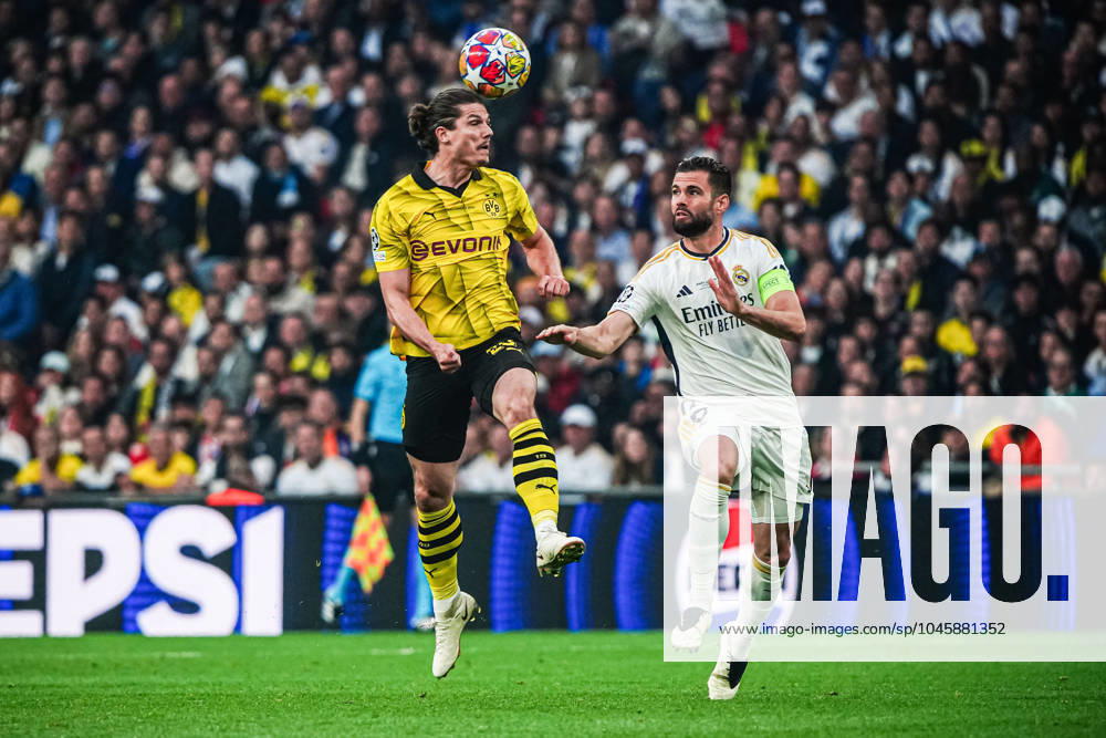 Marcel Sabitzer (Borussia Dortmund, 20), Nacho Fernandez (Real Madrid, 06) ENG, Borussia Dortmund vs. Real Madrid, Fussball, Champions League, Finale, Saison 2023 2024, 01.06.2024 ENG, Borussia Dortmund vs. Real Madrid, Fussball, Champions League, Finale, Saison 2023 2024, 01.06.2024 London