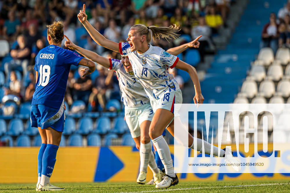 Frida Maanum of Norway celebrates after scoring the 1-1 goal during the UEFA Women s EURO Qualifier, EM, Europameisterschaft football match between Italy and Norway on June 4, 2024 in Ferrara. Photo: Marius Simensen BILDBYRAN COP 238 bbeng dam em-kval em-kvalifisering kvinner em-kvalik football fotball fotboll italy jubel landskamp norge norway soccer UEFA EURO, EM, Europameisterschaft,Fussball qualifier