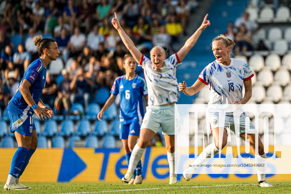Frida Maanum of Norway celebrates after scoring the 1-1 goal during the UEFA Women s EURO Qualifier, EM, Europameisterschaft football match between Italy and Norway on June 4, 2024 in Ferrara. Photo: Marius Simensen BILDBYRAN COP 238 bbeng dam em-kval em-kvalifisering kvinner em-kvalik football fotball fotboll italy jubel landskamp norge norway soccer UEFA EURO, EM, Europameisterschaft,Fussball qualifier