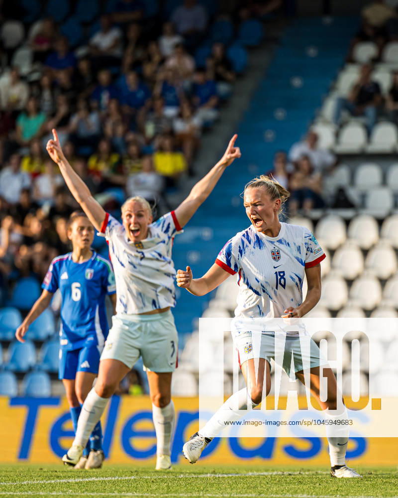Frida Maanum of Norway celebrates after scoring the 1-1 goal during the UEFA Women s EURO Qualifier, EM, Europameisterschaft football match between Italy and Norway on June 4, 2024 in Ferrara. Photo: Marius Simensen BILDBYRAN COP 238 bbeng dam em-kval em-kvalifisering kvinner em-kvalik football fotball fotboll italy jubel landskamp norge norway soccer UEFA EURO, EM, Europameisterschaft,Fussball qualifier