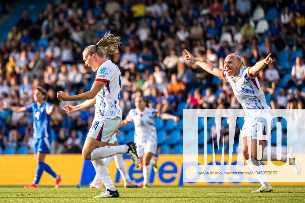 Frida Maanum of Norway celebrates after scoring the 1-1 goal during the UEFA Women s EURO Qualifier, EM, Europameisterschaft football match between Italy and Norway on June 4, 2024 in Ferrara. Photo: Marius Simensen BILDBYRAN COP 238 bbeng dam em-kval em-kvalifisering kvinner em-kvalik football fotball fotboll italy jubel landskamp norge norway soccer UEFA EURO, EM, Europameisterschaft,Fussball qualifier