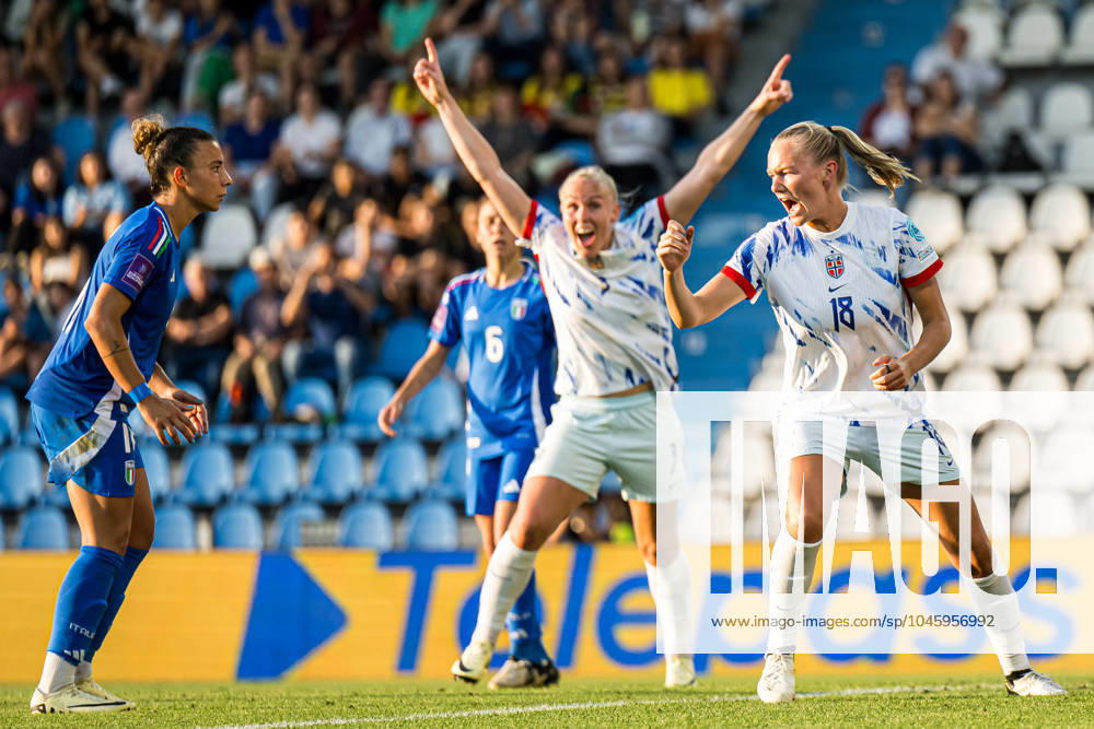 Frida Maanum of Norway celebrates after scoring the 1-1 goal during the UEFA Women s EURO Qualifier, EM, Europameisterschaft football match between Italy and Norway on June 4, 2024 in Ferrara. Photo: Marius Simensen BILDBYRAN COP 238 bbeng dam em-kval em-kvalifisering kvinner em-kvalik football fotball fotboll italy jubel landskamp norge norway soccer UEFA EURO, EM, Europameisterschaft,Fussball qualifier