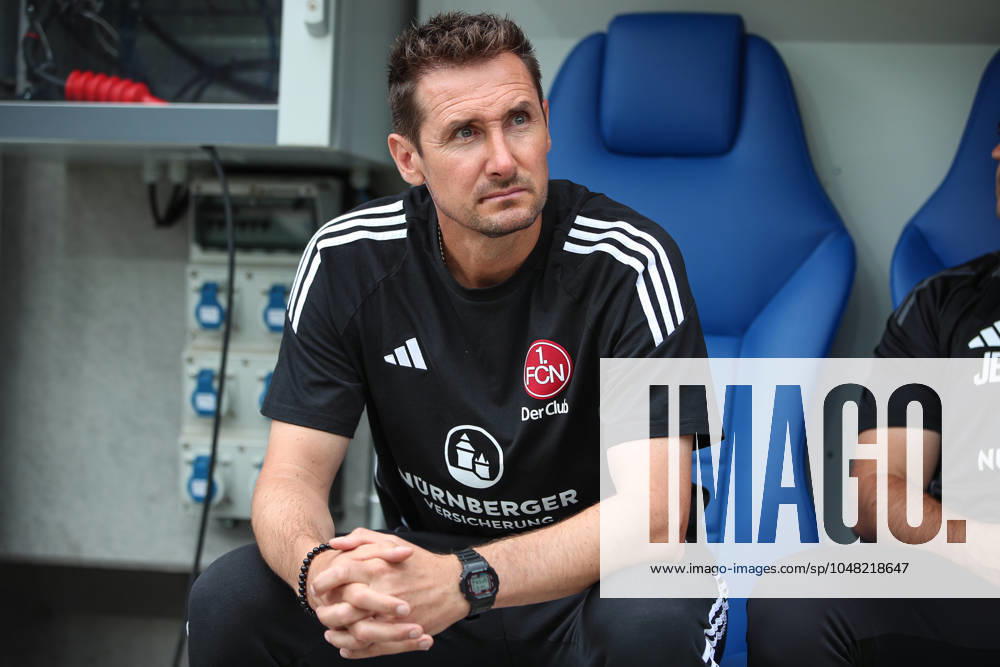 Miroslav Klose ( 1. FC Nuernberg, Chef-Trainer ) Karlsruher SC vs. 1. FC Nuernberg, Fussball, 2. Liga, 1. Spieltag, 2024 2025, 03.08.2024 , DFL REGULATIONS PROHIBIT ANY USE OF PHOTOGRAPHS AS IMAGE SEQUENCES AND OR QUASI-VIDEO. Karlsruher SC vs. 1. FC Nuernberg, Fussball, 2. Liga, 1. Spieltag, 2024 2025, 03.08.2024 Karlsruhe