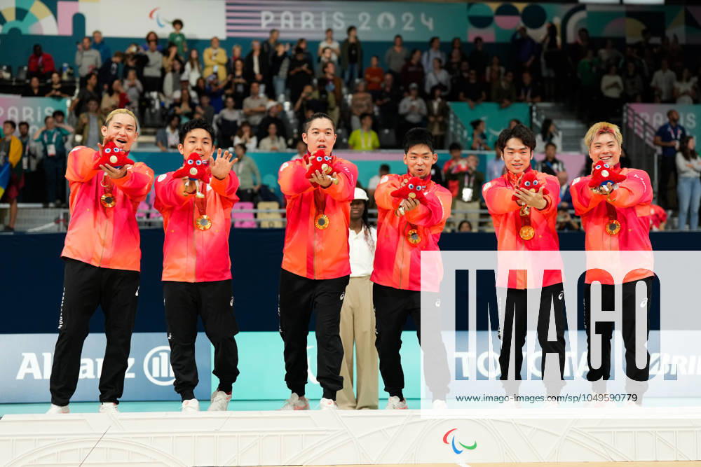 Japan team group, Mannschaftsbild, Totale SEPTEMBER 5, 2024 - Goalball : Mens Medal Ceremony at South Paris Arena during the Paris 2024 Paralympic Games in Paris, France. Noxthirdxpartyxsales (265524495)
