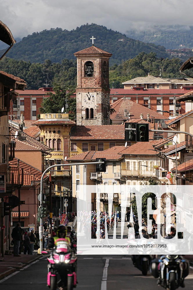 The pack rides during the 108th edition of the Gran Piemonte 2024 a 182 km one day race from Valdengo to Borgomanero on October 10, 2024, Italy.