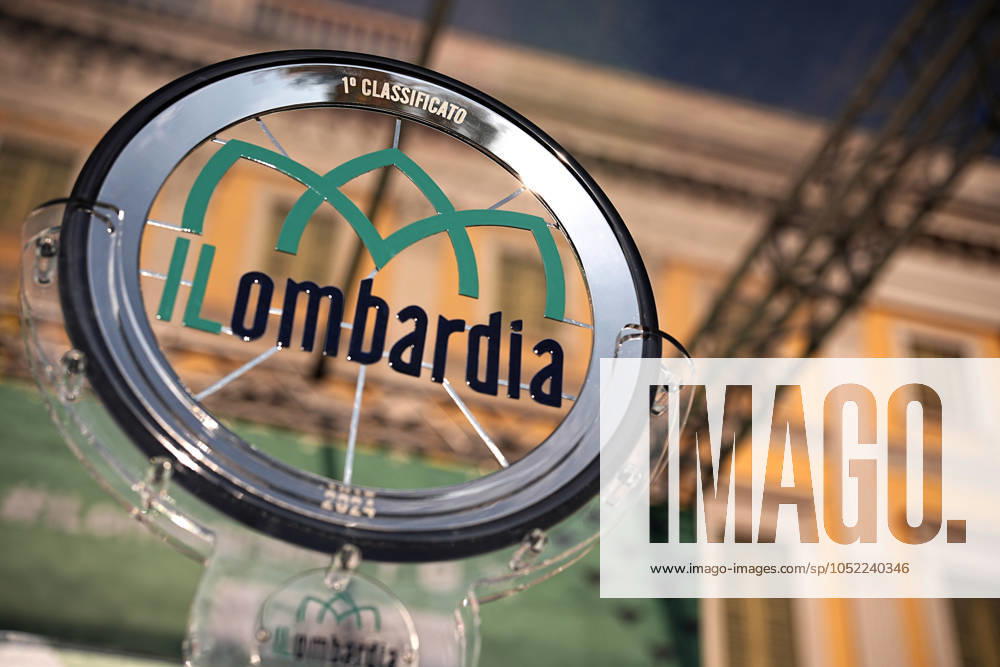 The trophy during the 118th edition of the Il Lombardia a 255 km one day race from Bergano to Como on October 12, 2024, Italy.