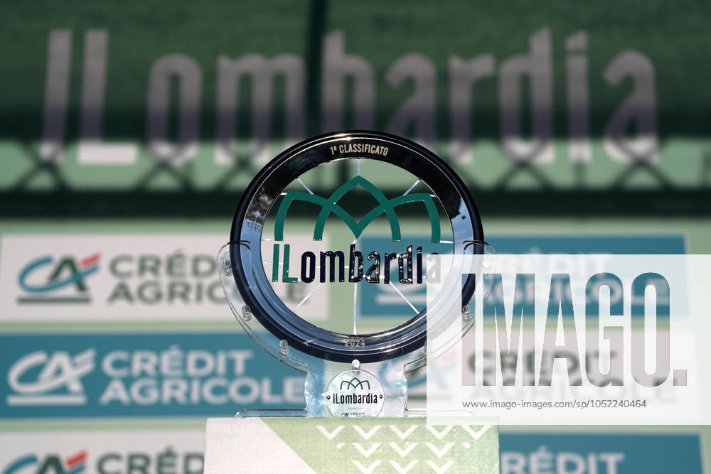 The trophy during the 118th edition of the Il Lombardia a 255 km one day race from Bergano to Como on October 12, 2024, Italy.