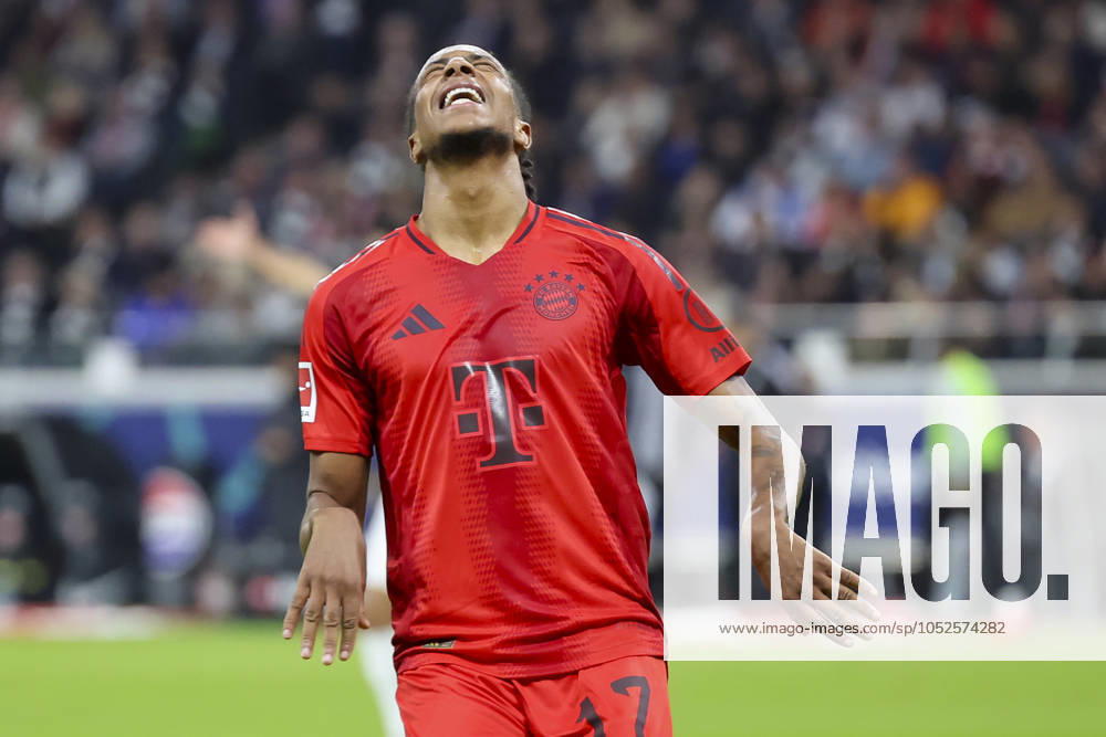 Michael Olise (FC Bayern Muenchen) schaut enttaeuscht, Bundesliga, Eintracht Frankfurt v FC Bayern München, Deutsche Bank Park am 06. October 2024 in Frankfurt am Main, Deutschland. (Foto von Marco Steinbrenner DeFodi Images) Michael Olise (FC Bayern Muenchen) looks dejected, Bundesliga, Eintracht Frankfurt v FC Bayern München, Deutsche Bank Park, October 6, 2024 in Frankfurt am Main, Germany. (Photo by Marco Steinbrenner DeFodi Images) DFL regulations prohibit any use of photographs as image sequences and or quasi-video. not used in POL SRB CRO FRA GBR NED ITA USA Defodi-700_frank_muenchen_202401006_433