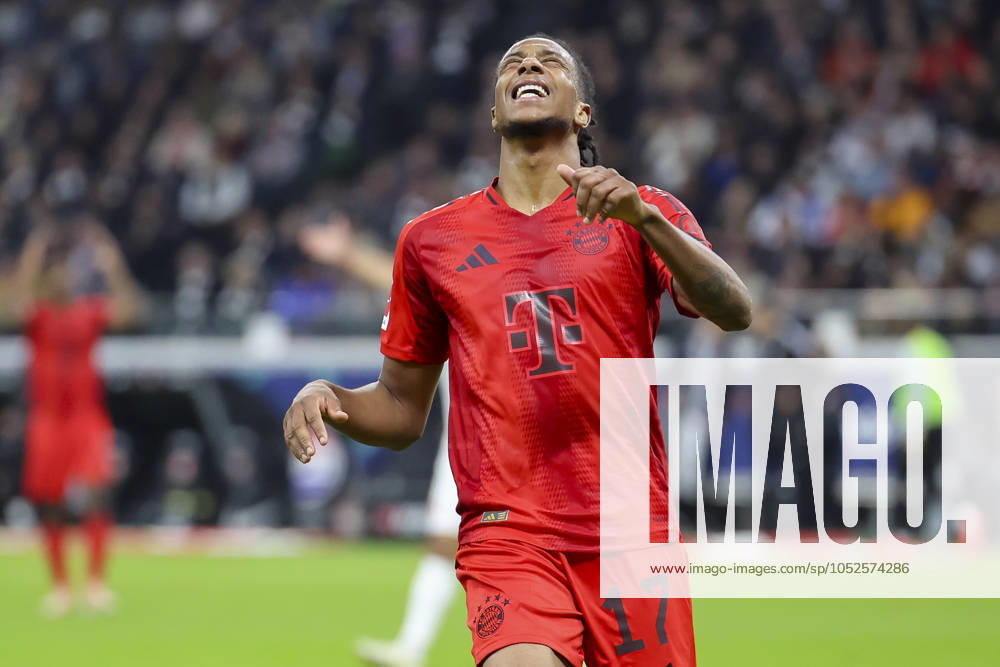 Michael Olise (FC Bayern Muenchen) schaut enttaeuscht, Bundesliga, Eintracht Frankfurt v FC Bayern München, Deutsche Bank Park am 06. October 2024 in Frankfurt am Main, Deutschland. (Foto von Marco Steinbrenner DeFodi Images) Michael Olise (FC Bayern Muenchen) looks dejected, Bundesliga, Eintracht Frankfurt v FC Bayern München, Deutsche Bank Park, October 6, 2024 in Frankfurt am Main, Germany. (Photo by Marco Steinbrenner DeFodi Images) DFL regulations prohibit any use of photographs as image sequences and or quasi-video. not used in POL SRB CRO FRA GBR NED ITA USA Defodi-700_frank_muenchen_202401006_435