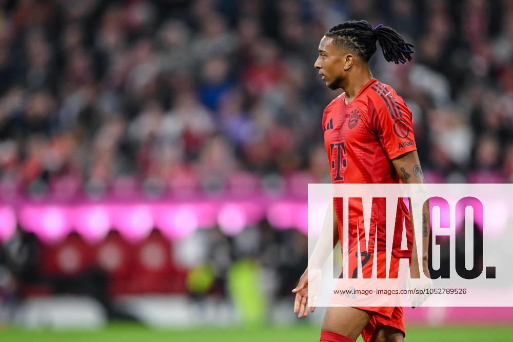 Michael Olise (FC Bayern Muenchen) Schaut waehrend des Spiels der 1. Bundesliga zwischen FC Bayern München und VfB Stuttgart, Allianz Arena am 19. October 2024 in München, Deutschland. (Foto von Harry Langer DeFodi Images) +++ Michael Olise (FC Bayern Muenchen) Looks on during the Bundesliga match between FC Bayern München and VfB Stuttgart at Allianz Arena on October 19, 2024 in Munich, Germany. (Photo by Harry Langer DeFodi Images) DFL regulations prohibit any use of photographs as image sequences and or quasi-video. not used in POL SRB CRO FRA GBR NED ITA USA Defodi-541_FCBVFB20241019_286