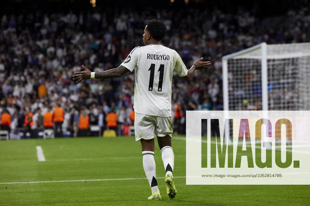 Rodrygo Goes of Real Madrid CF during the UEFA Champions League football match between Real Madrid CF and Borussia Dortmund at Santiago Bernabeu Stadium in Madrid, Spain, October 22, 2024 Madrid Spain - ZUMAa206 20241022_zsp_a206_124
