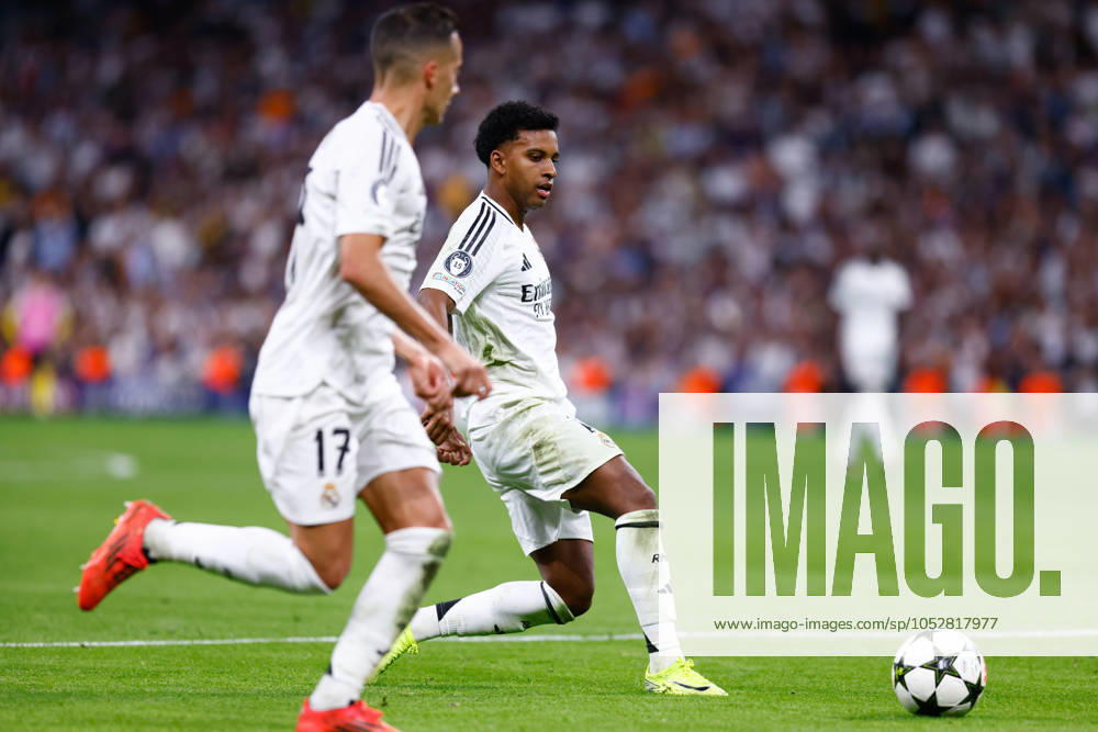 Rodrygo Goes of Real Madrid in action during the UEFA Champions League 2024 25 League Phase MD3 match between Real Madrid CF and Borussia Dortmund at Estadio Santiago Bernabeu on October 22, 2024, in Madrid, Spain. Madrid SPAIN - ZUMAa181 20241022_zaa_a181_323