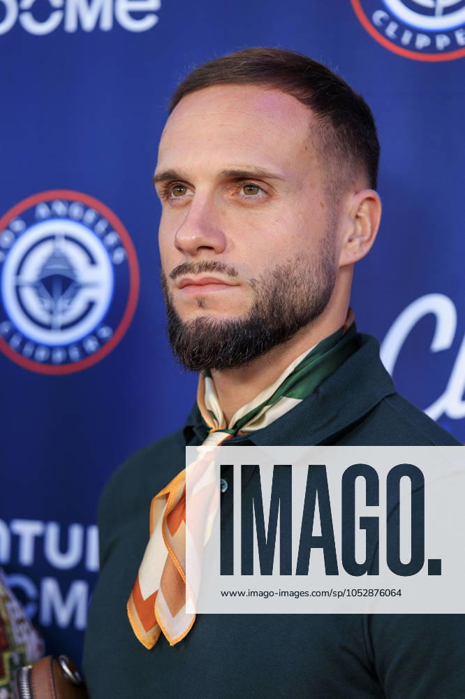 Maxime Chanot on the red carpet of the Los Angeles Clippers Season Opener held prior to their NBA, Basketball Herren, USA Season game against the Phoenix Suns on Wednesday October 23, 2024 at Intuit Dome Arena in Inglewood, California. JAVIER ROJAS PI Los Angeles USA - ZUMAp124 20241023_zaa_p124_067