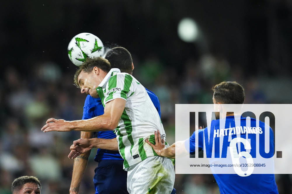 Diego Llorente of Real Betis in action during the UEFA Conference League, football match played between Real Betis and FC Copenhague at Benito Villamarin stadium on October 24, 2024, in Sevilla, Spain. Sevilla SPAIN - ZUMAa181 20241024_zaa_a181_196