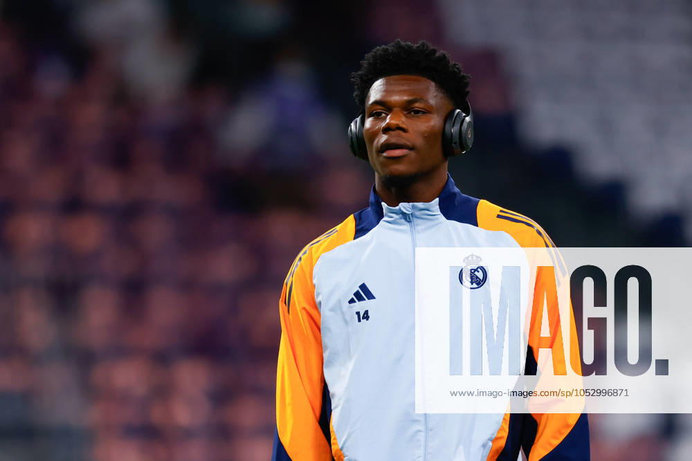 Aurelien Tchouameni of Real Madrid looks on during the Spanish League, LaLiga EA Sports, football match played between Real Madrid and FC Barcelona, Barca at Santiago Bernabeu stadium on October 26, 2024, in Madrid, Spain. Madrid SPAIN - ZUMAa181 20241026_zaa_a181_120
