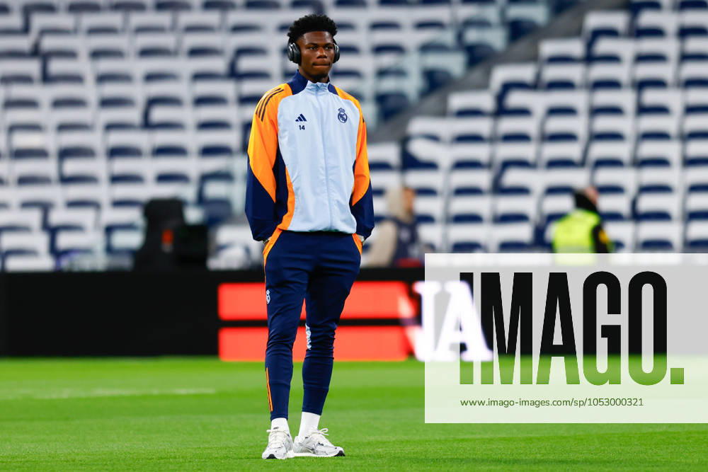 Aurelien Tchouameni of Real Madrid looks on during the Spanish League, LaLiga EA Sports, football match played between Real Madrid and FC Barcelona, Barca at Santiago Bernabeu stadium on October 26, 2024, in Madrid, Spain. Madrid SPAIN - ZUMAa181 20241026_zaa_a181_122