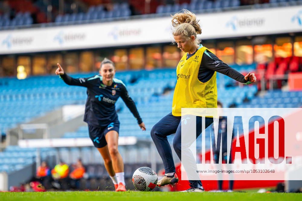 Justine Kielland of the Norwegian women s national football team during a training session on October 28, 2024 in Oslo. Photo: Vegard Grott BILDBYRAN kod VG VG0682 bbeng fotboll football soccer fotball norge norway women dam UEFA EURO, EM, Europameisterschaft,Fussball Qualifier, EM, Europameisterschaft em-kvalifisering kvinner em-kvalik em-kval träning practice training trening