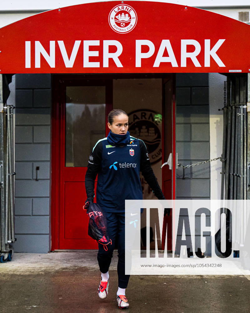 Guro Reiten of the Norwegian women s national football team during a training session on November 28, 2024 in Larne. Photo: Marius Simensen BILDBYRAN COP 238 bbeng dam football fotball fotboll norge norway practice soccer training trening träning uefa women s EURO Qualifier, EM, Europameisterschaft