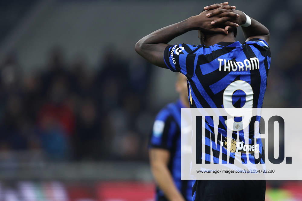 Serie A Fc Internazionale - Parma Calcio Marcus Thuram of Fc Internazionale looks dejected during the Serie A match beetween Fc Internazionale and Parma Calcio at Stadio Giuseppe Meazza on December 6, 2024 in Milan Italy . Milano Stadio Giuseppe Meazza Italy