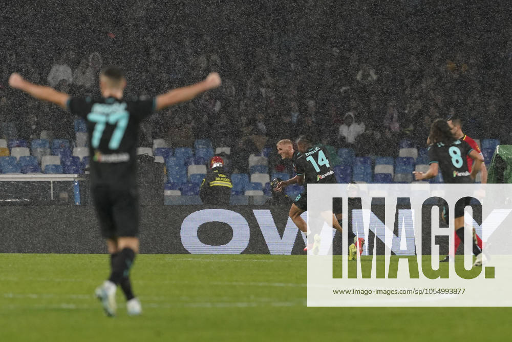 Gustav Isaksen of S.S. Lazio celebrates after scoring during the Serie A match between SSC Napoli and SS Lazio at Stadio Diego Armando Maradona Naples Italy on 08 December 2024. Naples Stadio Diego Armando Maradona Naples Italy