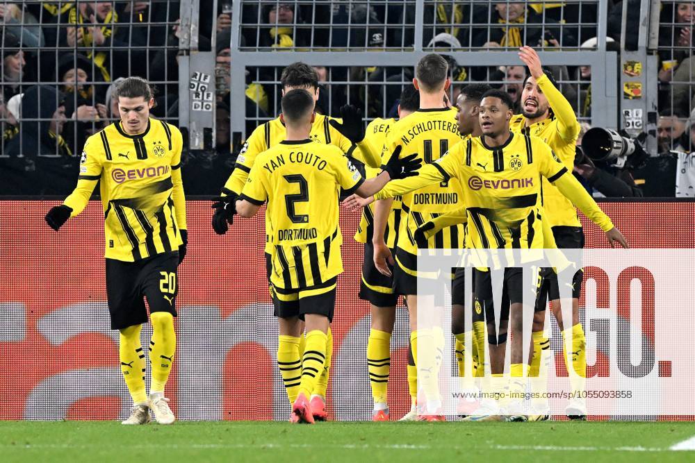 DORTMUND - Sehrou Guirassy of Borussia Dortmund celebrates the 1-1 during the UEFA Champions league match between Borussia Dortmund and FC Barcelona, Barca at the Signal Iduna Park on Dec. 11, 2024 in Dortmund, Germany. ANP Hollandse Hoogte UEFA Champions League 2024 25 League phase 6 2024 25 ANPxSportx xGerritxvanxKeulenxIVx 515491256 originalFilename: 515491256
