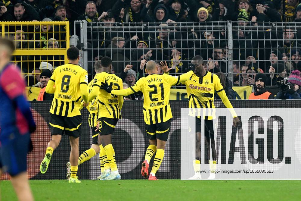 DORTMUND - Sehrou Guirassy of Borussia Dortmund celebrates the 2-2 during the UEFA Champions league match between Borussia Dortmund and FC Barcelona, Barca at the Signal Iduna Park on Dec. 11, 2024 in Dortmund, Germany. ANP Hollandse Hoogte UEFA Champions League 2024 25 League phase 6 2024 25 ANPxSportx xGerritxvanxKeulenxIVx 515493082 originalFilename: 515493082