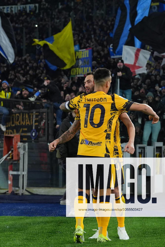 Inter Milan s Hakan Calhanoglu celebrates after scoring 0-1 during the Serie A EniLive soccer match between Lazio and Inter at the Rome s Olympic stadium, Italy - Monday December 16, 2024 - Soccer ( Photo by Alfredo Falcone LaPresse )