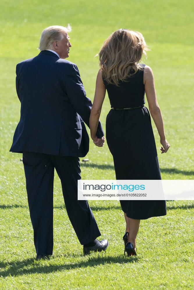 Washington DC- U.S. President Donald J. Trump and First lady Melania Trump depart the White House, headed for Nashville, TN where he will participate in a debate with democratic presidential candidate Vice President Joe Biden. Photo