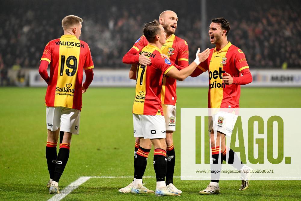 DEVENTER - Mathis Suray of Go Ahead Eagles celebrates the 1-0 during the KNVB Beker match between Go Ahead Eagles and VV Noordwijk (am) at De Adelaarshorst on Feb. 5, 2025 in Deventer, Netherlands. ANP TOTO KNVB CUP Quarter Final 2024 25 ANPxSportx IVx 519209776 originalFilename: 519209776