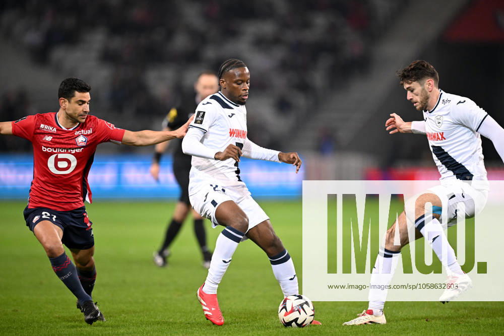 LOSC Lille v Le Havre Athletic Club - Ligue 1 McDonald s 2024 2025 23 Junior MWANGA (hac) during the Ligue 1 McDonald s match between Lille and Le Havre at Stade Pierre Mauroy on February 8, 2025 in Lille, France. Lille France