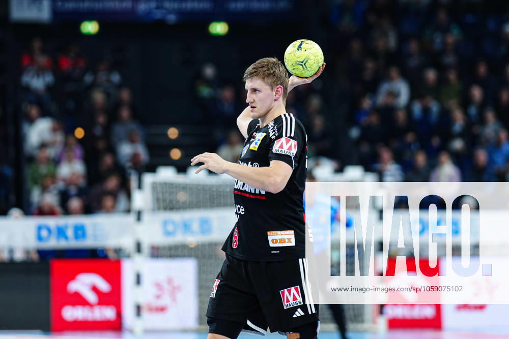 Sander Andreassen Oeverjordet (HC Erlangen, 08) GER, THW Kiel vs. HC Erlangen, Handball, Bundesliga, Spieltag, 20, Saison 2024 2025, 20.02.2025 GER, THW Kiel vs. HC Erlangen, Handball, Bundesliga, Spieltag, 20, Saison 2024 2025, 20.02.2025 Kiel