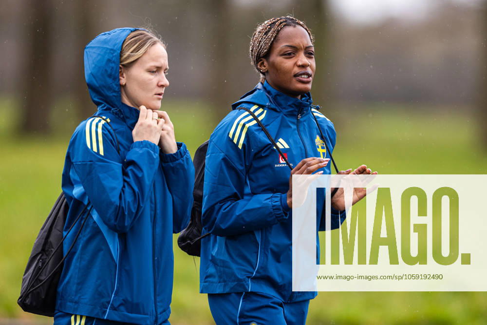Evelyn Ijeh of the Swedish women s national football team at a training session on February 23, 2025 in Wrexham. Photo: David Rawcliffe BILDBYRAN kod XY XY0048 fotboll football soccer fotball nations league uefa womens nations league träning practice training sverige sweden dam bbeng